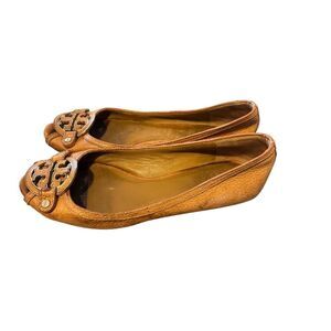 Tory Burch Amanda Open Toe Wedge pumps size 7.5 M